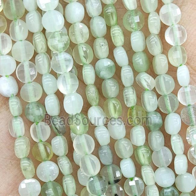 Natural New Mountain Jade Beads Green Faceted Circle