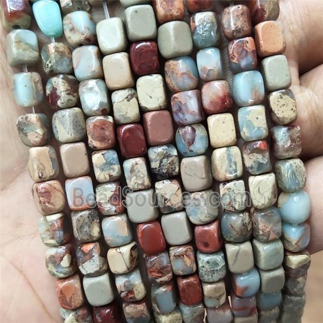 Natural Imperial Jasper Beads Cuboid