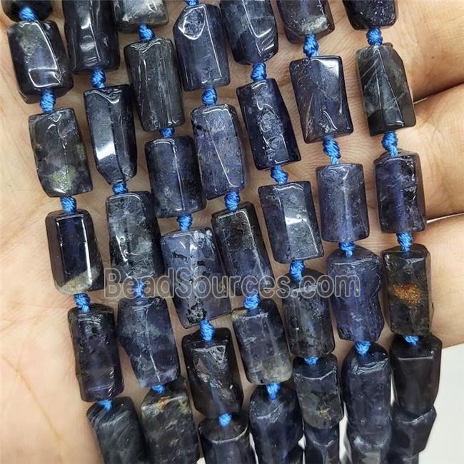 Natural Iolite Beads Inkblue Tube