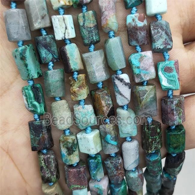 Natural Chrysocolla Turquoise Beads Green Tube