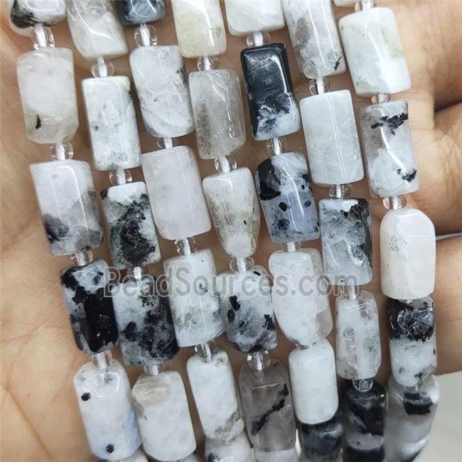 Natural White Moonstone Beads Tube C-Grade