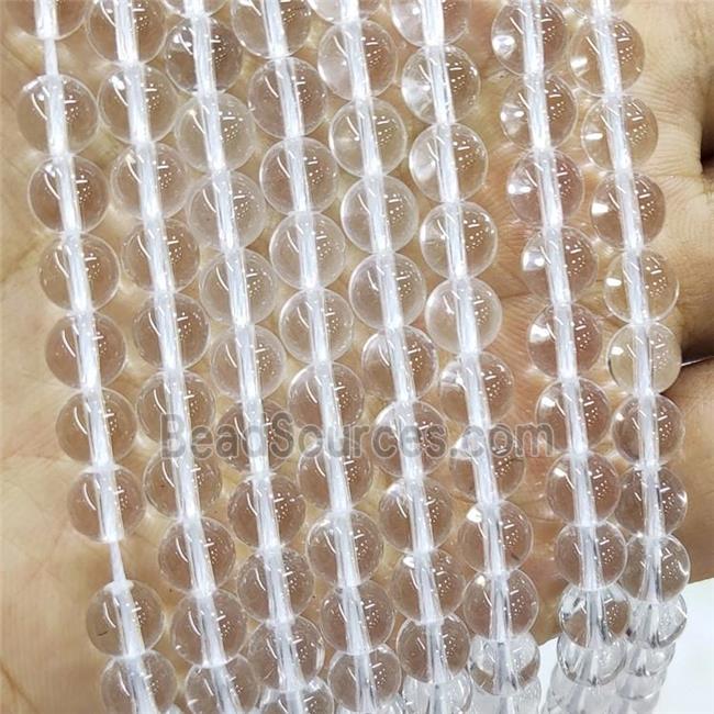 Natural Clear Crystal Quartz Beads Smooth Round