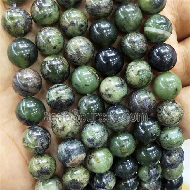 Natural African Chrysoprase Beads Green Smooth Round
