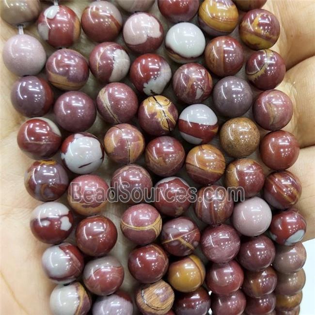 Natural Noreena Jasper Beads Red Smooth Round