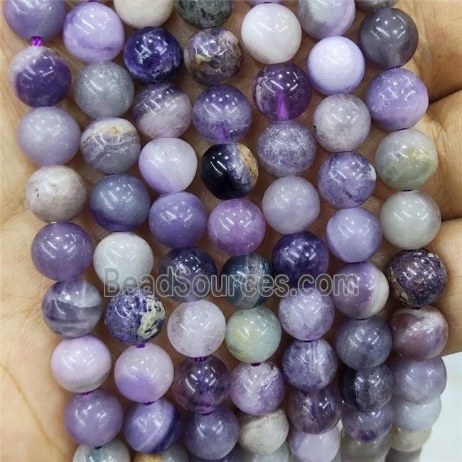 Purple Sugilite Beads Dye Smooth Round