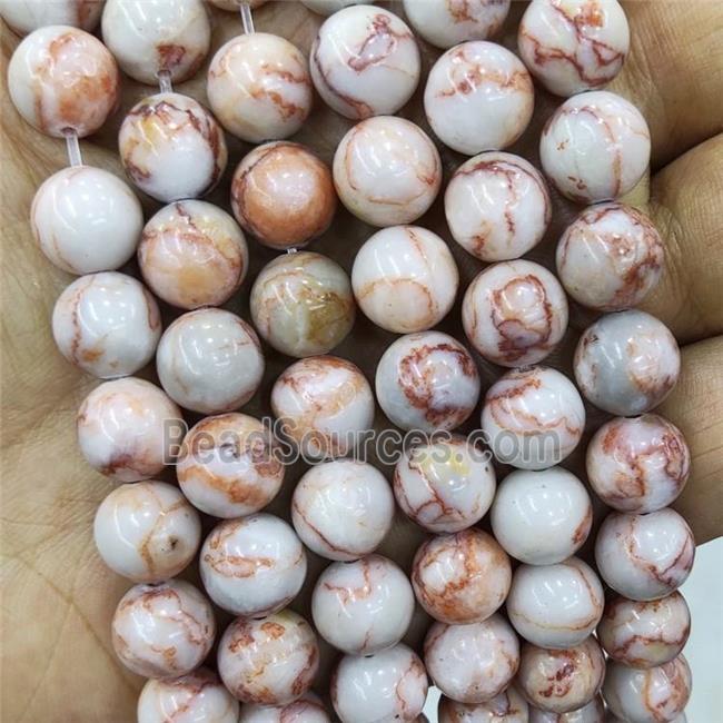 Red Silk Jasper Beads Smooth Round