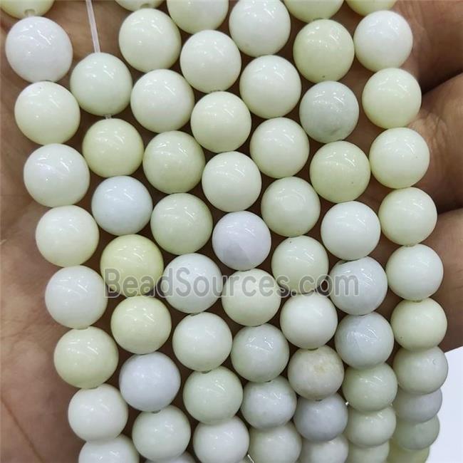 Ivory Jasper Beads Smooth Round