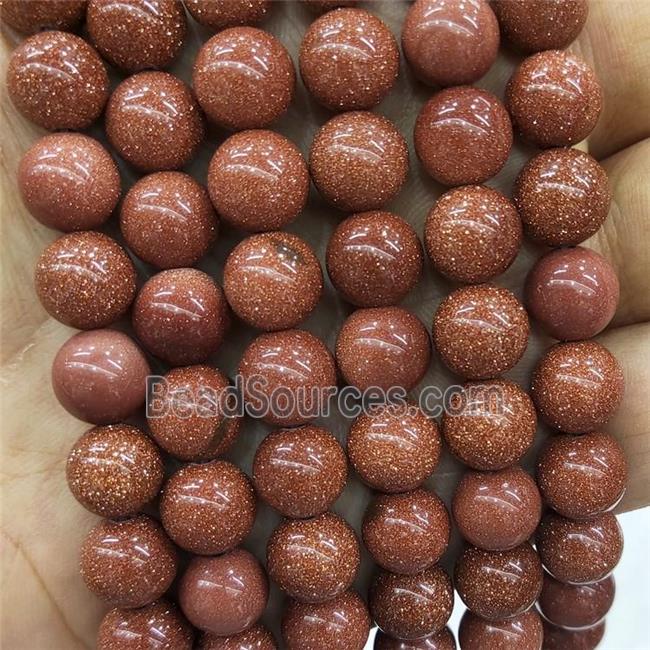 Golden Sandstone Beads Smooth Round