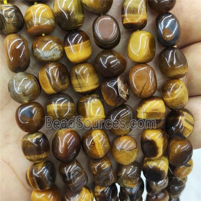 Natural Tiger Eye Stone Chips Beads Freeform