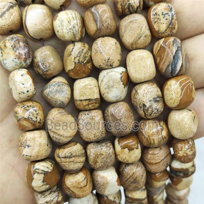 Natural Picture Jasper Beads Chips Freeform