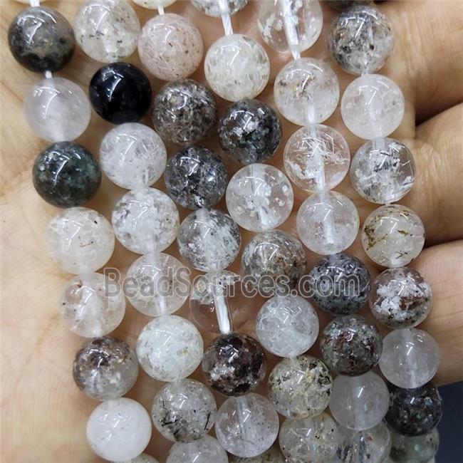 Natural Lodalite Quartz Beads Smooth Round