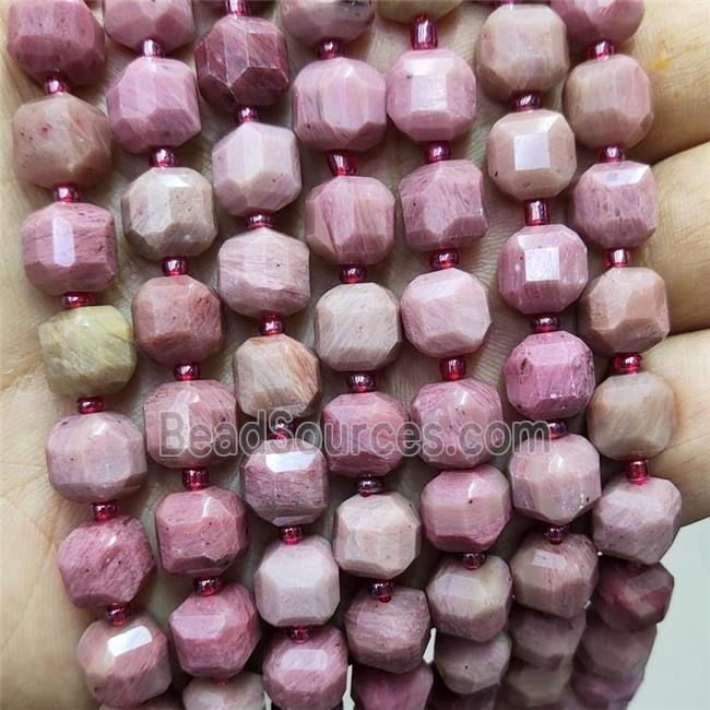 Natural Wood Lace Jasper Beads Faceted Cube