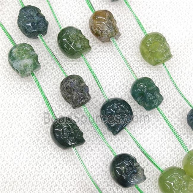 Natural Indian Agate Skull Beads Carved