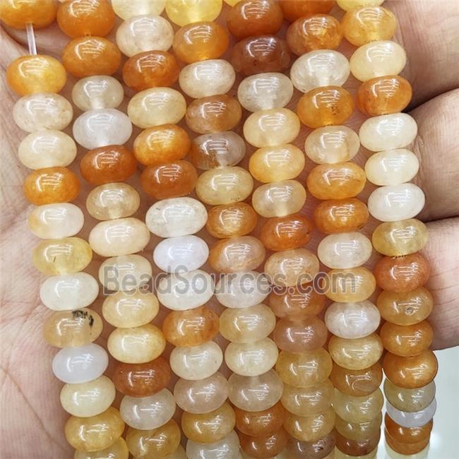 Orange Aventurine Beads Smooth Rondelle