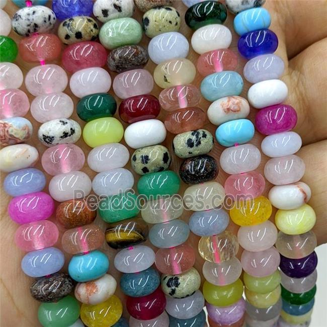 Mix Gemstone Beads Smooth Rondelle