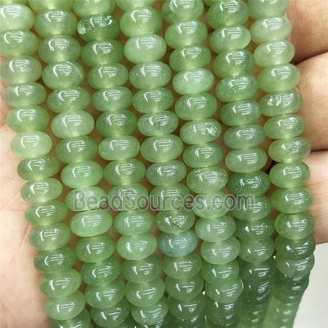 Jade Beads Green Dye Smooth Rondelle