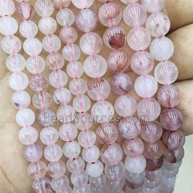 Red Hematoid Quartz Beads Smooth Round