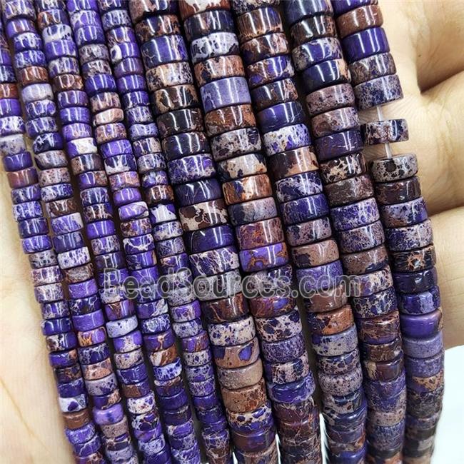 Imperial Jasper Heishi Beads Purple