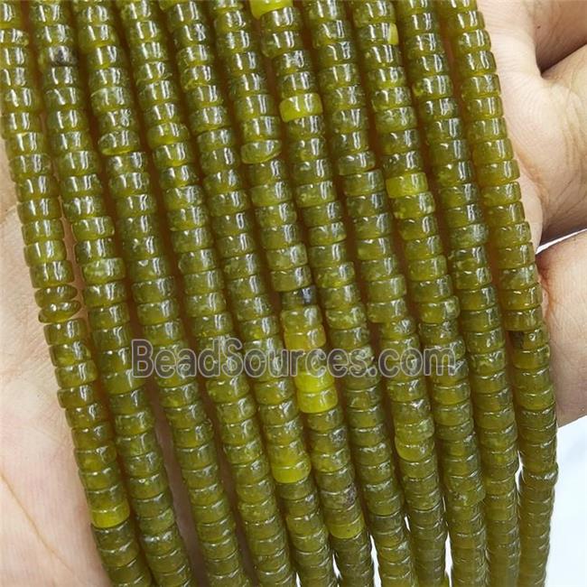 Lemon Jade Heishi Beads Green