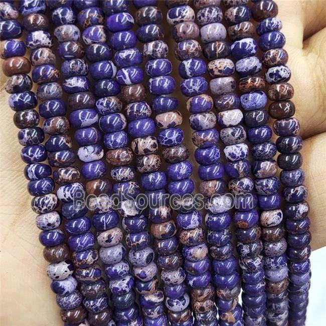 Purple Imperial Jasper Beads Smooth Rondelle