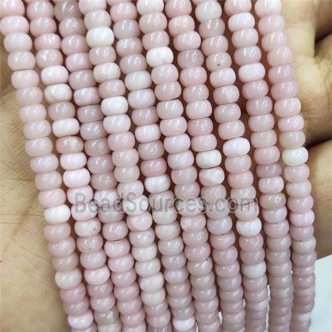 Chinese Pink Opal Beads Smooth Rondelle