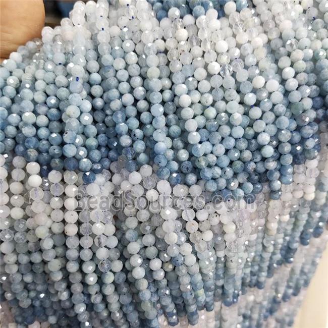 Natural Aquamarine Beads Blue B-Grade Faceted Round