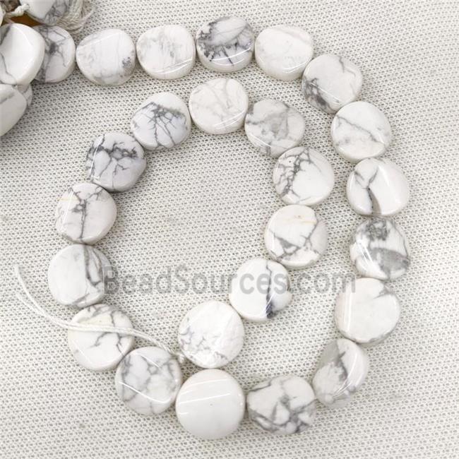 White Howlite Turquoise Coin Beads Twist