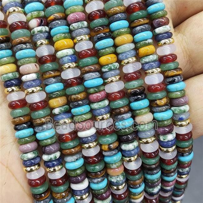 Mixed Gemstone Heishi Spacer Beads