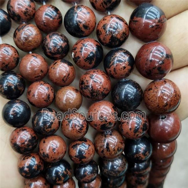 Natural Autumn Jasper Beads Red Smooth Round