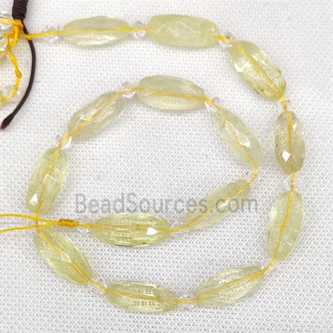 Natural Lemon Quartz Rice Beads Faceted