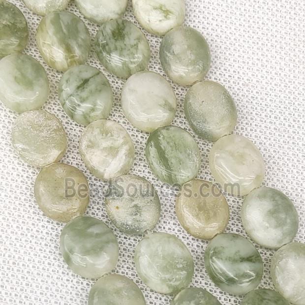 New Mountain Jade Oval Beads Green