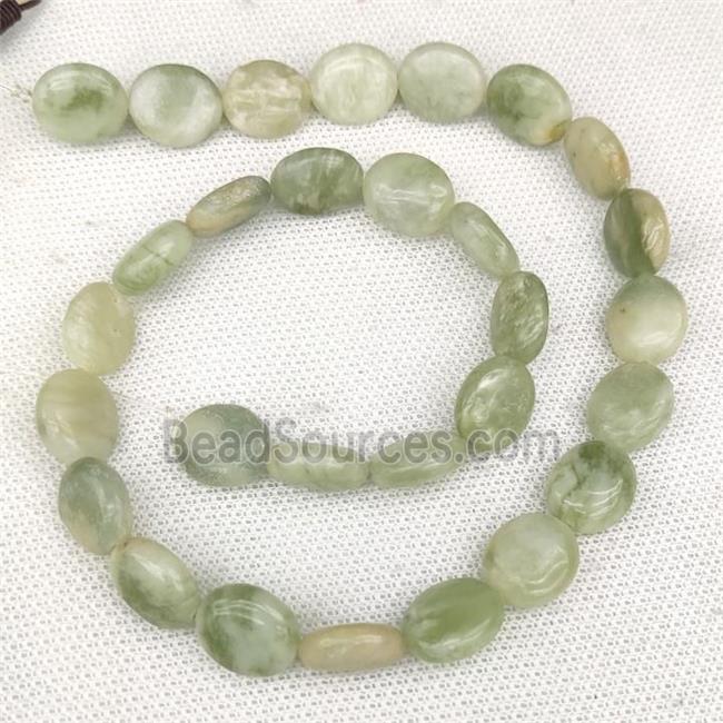 New Mountain Jade Oval Beads Green