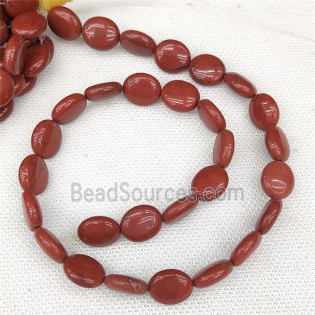 Natural Red Jasper Oval Beads