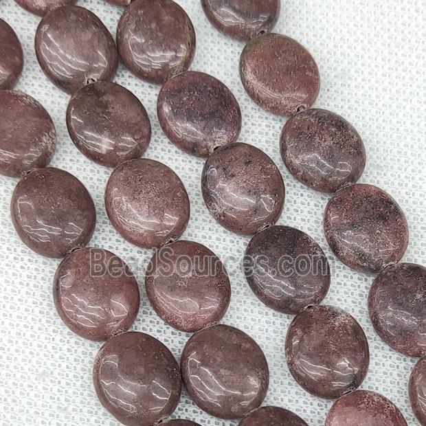 Natural Chinese Rhodonite Oval Beads Red