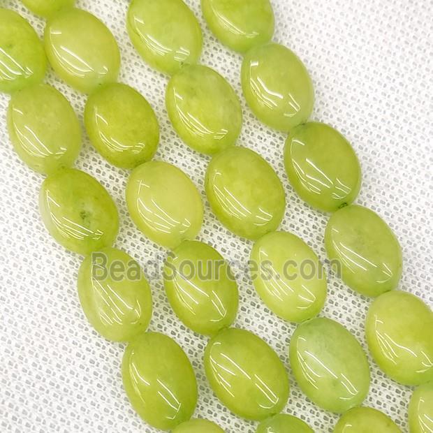 Lemon Jade Oval Beads Olive