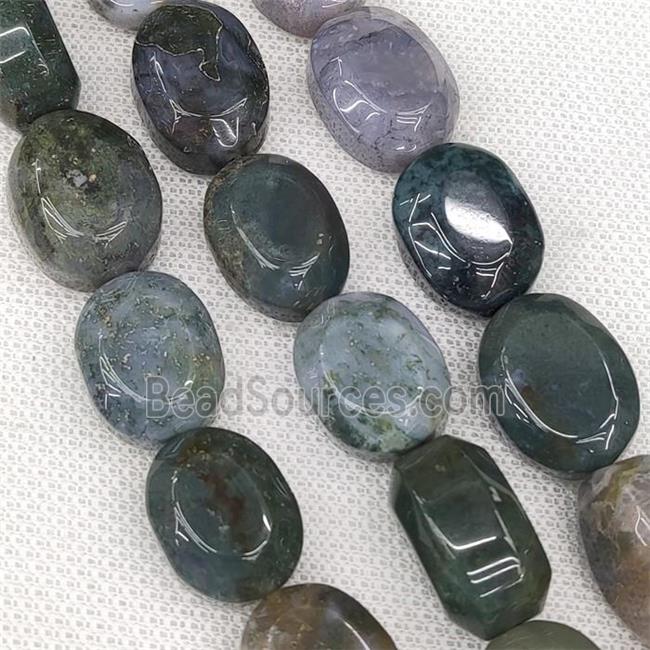 Natural Indian Agate Oval Beads Multicolor