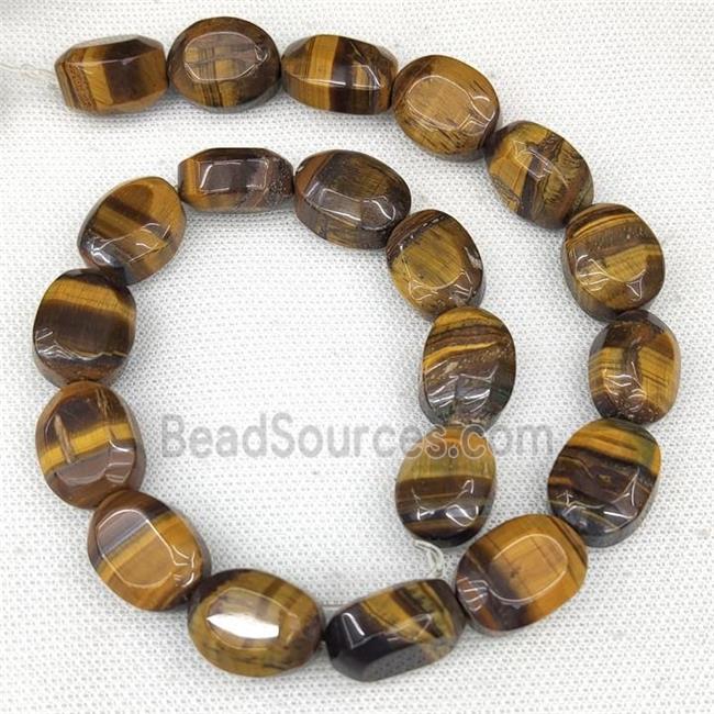 Natural Tiger Eye Stone Oval Beads