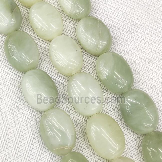 New Mountain Jade Oval Beads Green