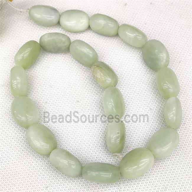 New Mountain Jade Oval Beads Green