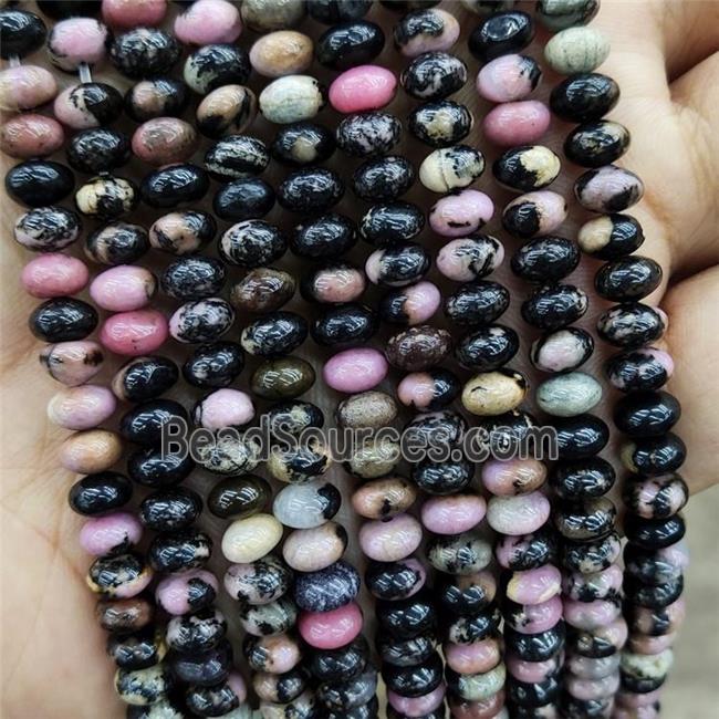 Natural Chinese Rhodonite Beads Smooth Rondelle