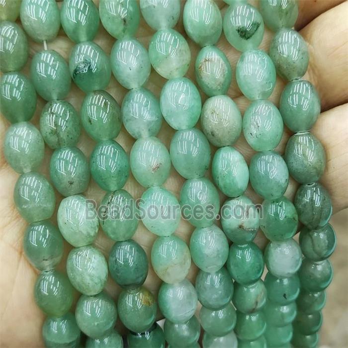 Natural Green Aventurine Rice Beads