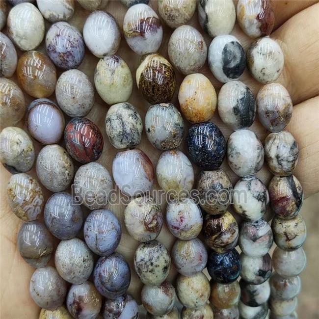 Blue Opal Rice Beads