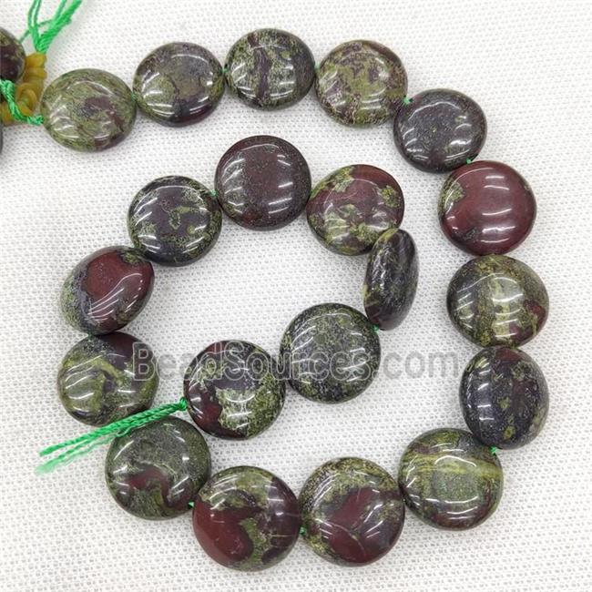 Natural Bloodstone Beads Circle Green