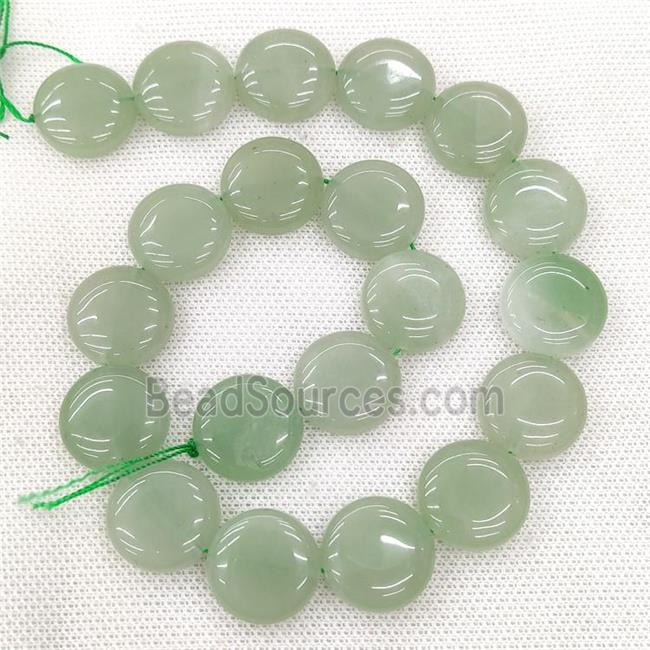 Natural Green Aventurine Circle Beads