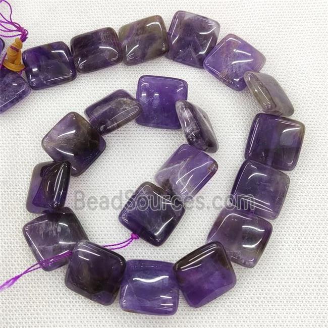 Natural Amethyst Beads Purple Square