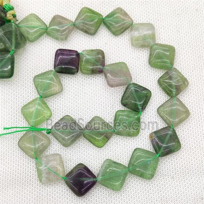 Natural Fluorite Beads Green Square