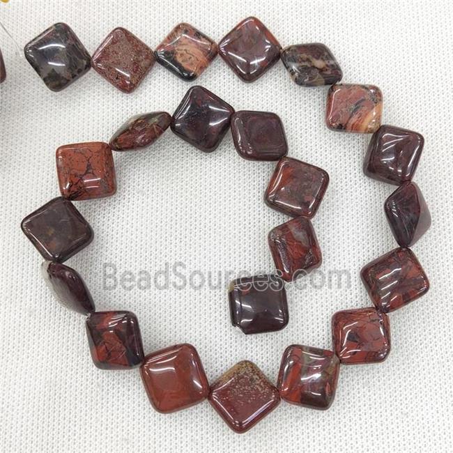 Natural Poppy Jasper Beads Square Corner-Drilled