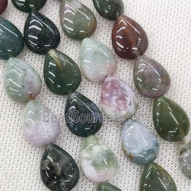 Natural Indian Agate Teardrop Beads Multicolor