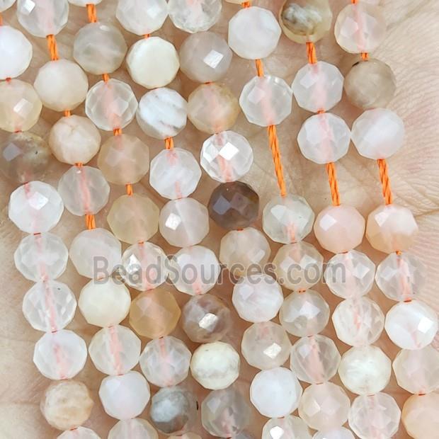 Natural Moonstone Beads Faceted Round