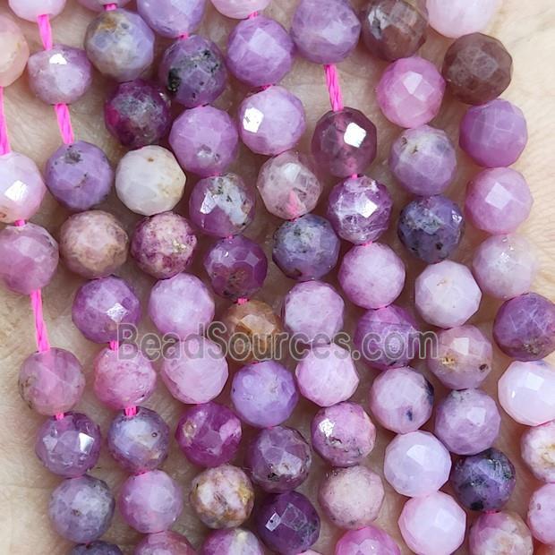 Natural Ruby Beads Faceted Round